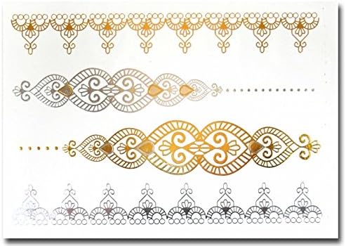 Akjo Group D Design 25-33 [No.32] Temporary Metallic/Gold Tattoo
