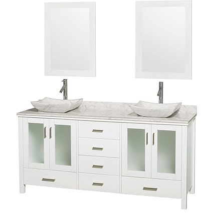 Amazon Com Wyndham Collection Lucy 72 Inch Double Bathroom Vanity