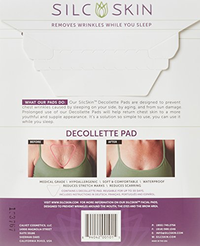 [- Silc Skin Decollette Pad - Correct & Prevent Chest Wrinkles, 1 pad, (Calvet Cosmetics)  -]
