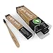 Biodegradable Toothbrush, Family Pack of 4 All Natural Bamboo Handle & Charcoal Infused Nylon 4 Bristles - Vegan Friendly (Nylon)