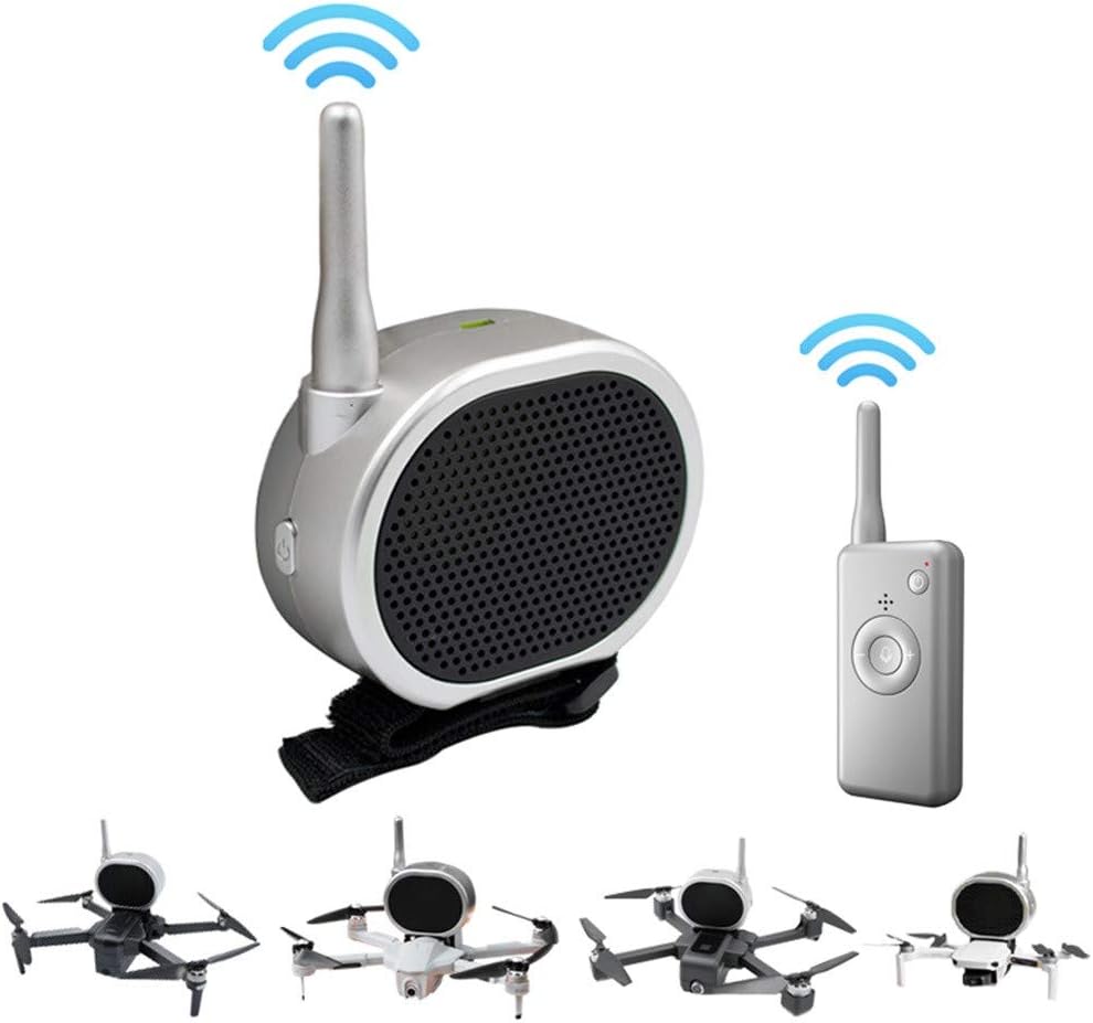 Mintuse Universal Drone Accessories Megaphone Speaker Digital Voice Calling Device for DJI Mavic Mini UAV (Gray)