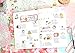 ONOR-Tech 6 Sheets Lovely Cute Adorable Decorative Adhesive Sticker Tape / Kids Craft Scrapbooking Sticker Set for Diary, Album, Laptop, Cellphone, Journals (100x160mm)