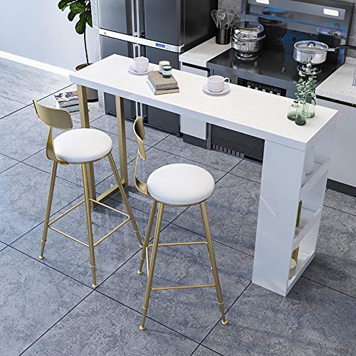 Zjcpow-HO Stehtisch Weiß Mehrzweck Bartisch Küche Frühstück Bar Esstisch Coffee Bar for eine Küche Frühstück Nooks… – Bild 6