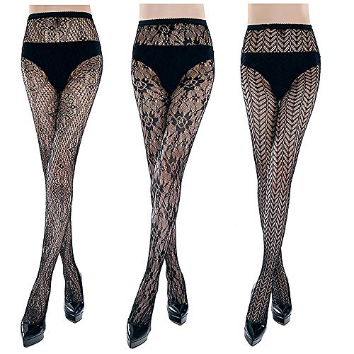 Haichen-Sexy-Women-Collant-a-rete-Pizzo-Motivo-floreale-Collant-Calze-a-rete-elastiche-Calze-da-6-pezzi