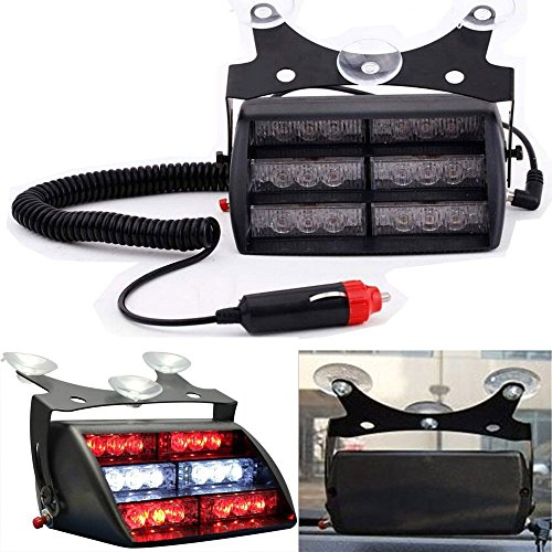 Feux Stroboscopiques COB LED 12V Triclicks - 9 Modes Flash, Pour Voiture, Camion, Urgence. Fixation Vis, IP65
