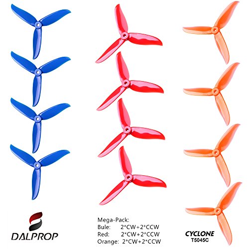 DALPROP CYCLONE Drone Propeller - FalcoRC 3 Leaf Props Tri-Blade High-Speed Propeller T5045C 6Pairs/12pieces(6CW/6CCW) for Drone Quadcopter FPV RC Racing