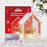 Elegear Christmas Snow Globe with Swirling Water