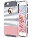 ULAK iPhone 6s Plus Case, iPhone 6 Plus Case, Slim Dual Layer Protection Scratch Resistant Hard Back Cover Shockproof TPU Bumper Case for Apple iPhone 6/6S Plus 5.5 inch-Minimal Rose Gold Grey