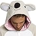 Silver Lilly Unisex Adult Pajamas - Plush One Piece Cosplay Koala Animal Costume