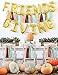 Friendsgiving Banner Balloon 16inch and Give Thanks Burlap Garland Bunting Banner 70 * 6.9inch