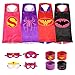 The Mass 4 Different Superheros Cape and Mask Costumes Set Includes Bonus Matching Wristbands for Kidsress Up Costumes 4 Satin Capes with Felt Mask Matching Wristbands for Kids