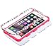 iPhone 6 Plus Case, iPhone 6S Plus Case, JoJoGoldStar Dual Layer Hybrid, Slim Fit Heavy Duty Plastic and Silicone TPU Hard Cover with Stylus and Screen Protector - Roses on Stripes