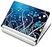 Meffort Inc Laptop Skin Sticker Cover Decorative Stickers Fits Laptop up to 17.3 Inch (Included 2 Wrist Pads) - Blue Mini Flowers
