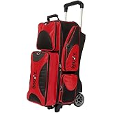 Moxy Deluxe Triple Roller Bowling Bag - Red/Black