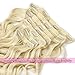 22” Clip in Hair Extensions Full Head Curly Wavy Hairpieces for Women 7pcs 140gram (Bleach Blonde - 613#)