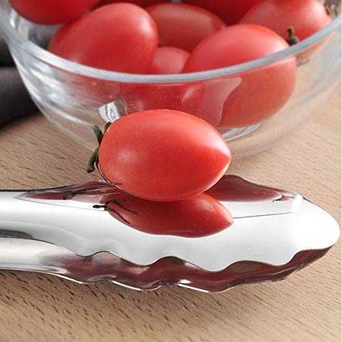 WELTPACKEN Air Fryer Food Tongs, Kitchen Food Tongs, Non-Stick Stainless Steel, Unique Locking Mechanism – Perfect for Picking Bread, Salads, Barbecue, Pasta, etc