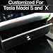 Topfit Model S Model X Car Center Console Wooden Drawer Storage Box Glasses Box Customized for Tesla Model S/X Sunglasses Box (Black)