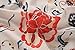 olrain Women's Floral Print Sheer Chiffon 3/4 Bat Sleeve Casual Loose Kimono Cardigan Capes (Small, Red-1)