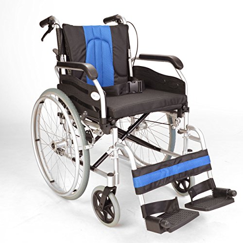 Lightweight folding self propel wheelchair with handbrakes and quick release rear wheels ECSP01-18