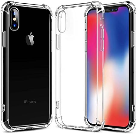 TOPXSW iPhone X Case Clear, Ultra Thin Clear Soft TPU, Four Corners Thicken Shockproof, Non-Slip, Protect Cover for iPhone X [Support Wireless Charging]