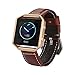 2 Colors Fitbit Blaze Band, BeneStellar Leather Replacement Small Large Band Bracelet Strap for Fitbit Blaze Smart Fitness Watch ( Without Frame) (Brown, Small ( 5.5
