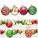 KI Store Extra Large Christmas Poinsettia Flowers Green 16-Inch Set of 6 Floral Picks for Christmas Tree Decoration