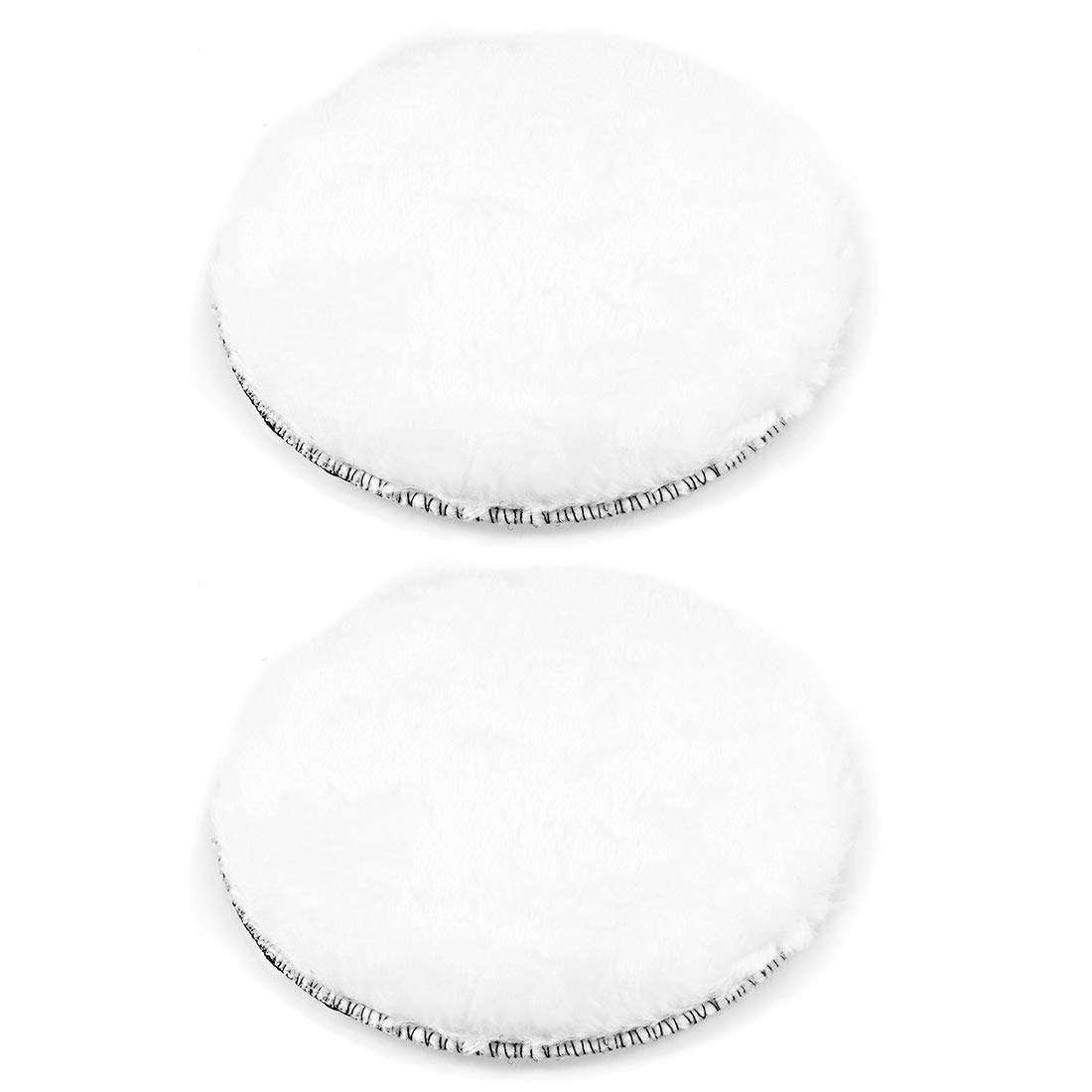 sourcing map 6" Wool Polishing Pad Hook and Loop Buffing Wheel for Orbital Polisher Buffer 2 Pcs