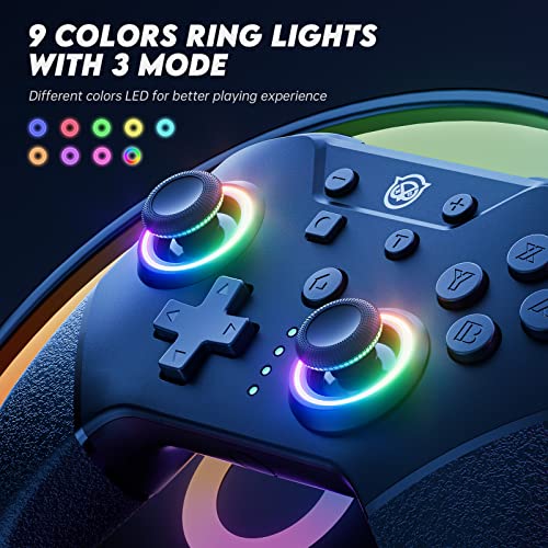 NYXI Switch Pro Controller, Wireless Switch Controllers with LED Light