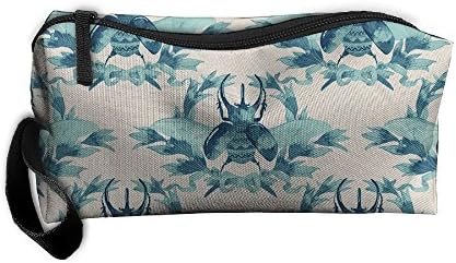 Kerera Bettle And Flower Vector Patterns Multifunction Portable Pouch Medicine Bag Carrying Case