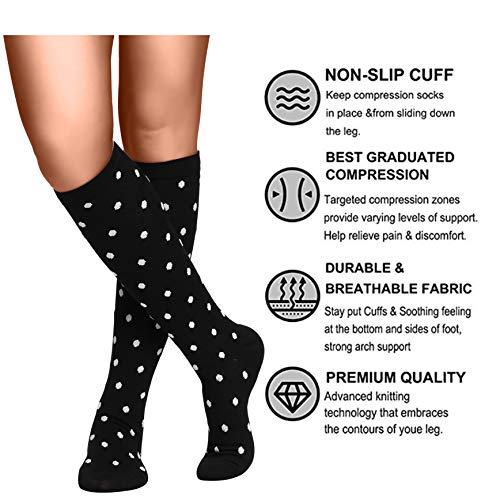 image for COOLOVER Compression Sock for Women & Men - Best for Running, Athletic