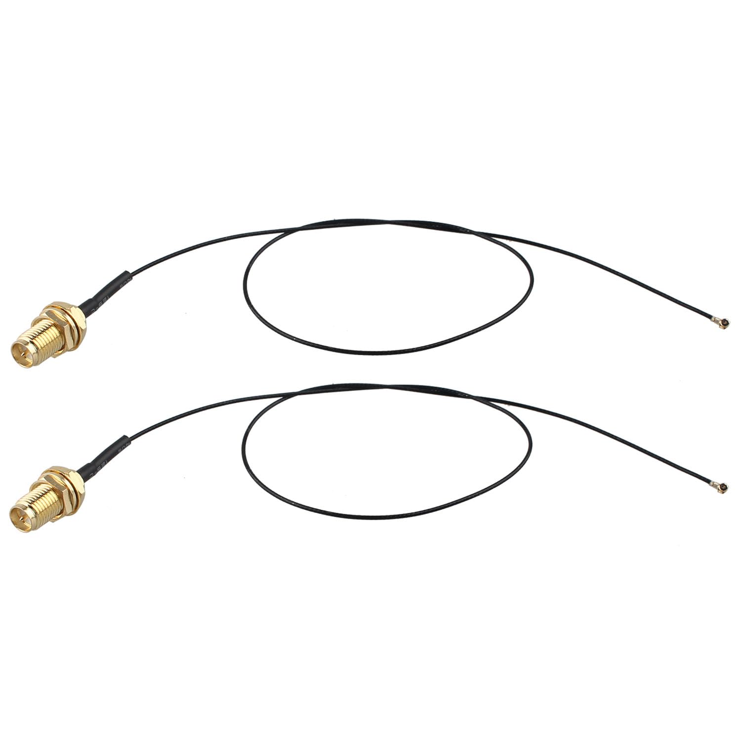 Futheda 2pcs U.FL IPX MHF4 to RP-SMA Female Bulkhead Mount WiFi Antenna Extension Cable 0.81mm Coaxial Pigtail Cable 30cm/12 inch for M.2 NGFF Interface Wireless Network Card WiFi Adapter