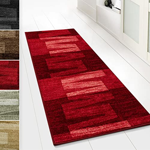 Floordirekt Teppichläufer 80 x 350 cm, Via Veneto Rot