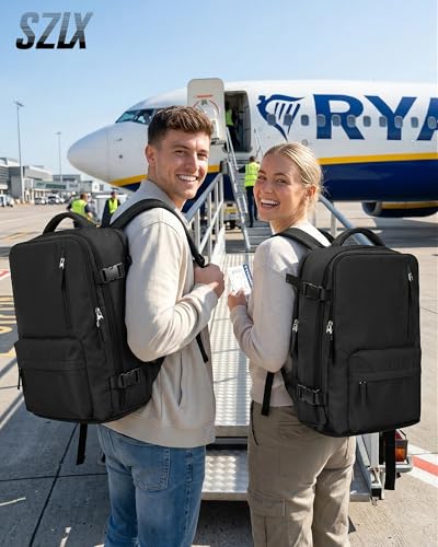 SZLX Vacuum Backpack with Pump Hand Luggage 40x30x20 Ryanair Vueling Wizzair Backpack Travel Cabin Airplane 40x20x25 Women Travel Bags 45x36x20 Easyjet Portable Suitcase 14 Inch Man with USB