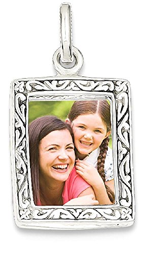 925 Sterling Silver Picture Frame Charm Necklace Pendant Photo Fine Jewelry For Women Gifts For Her