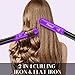 Steam Hair Straightener Dularf Professional Ceramic Tourmaline Ionic Ceramic Tourmaline Ionic Flat Iron Straightens & Curls with Adjustable Temp Travel Size (Purple)