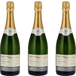 Weingut Mees RIESLING SEKT TROCKEN Deutscher Sekt b.A. Nahe Prämiert Klassische Flaschengärung Deutschland Sektpaket (3…