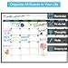 Magnetic Calendar for Refrigerator - QEARLIZ Magnetic Dry Erase Calendar, Fridge Calendar Included 3 Fine Tip Markers & Eraser with Magnet for A Complete Set
