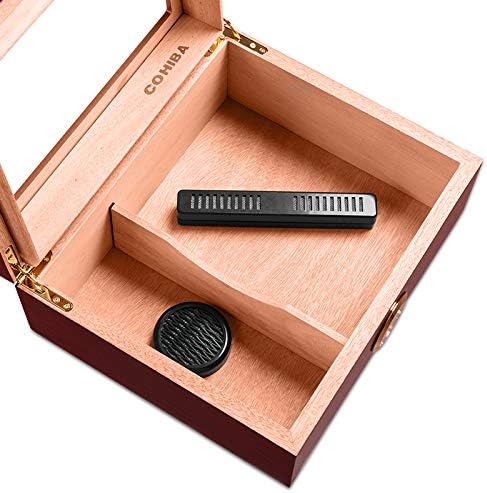 Cigar Humidor Humidifier,Silver Humidifier for Small/Medium/Large Cigar Humidor 1-250 Cigars by FULU (Black)