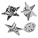 BCP 1 pair Alloy Suit Shirt Collar Pin Back Lock Brooch Badge Decoration (No.18 Star Shape)