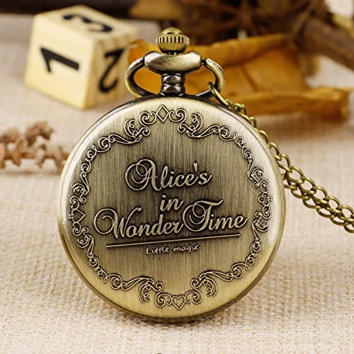 Nostalgia Movie Theme Design Alloy Quartz Pocket Watch with Necklace Chain
