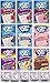 Pop Tarts Variety Pack FRUIT FLAVORED Sampler, Bundle of 9 Different Flavors. Flavors Include: Strawberry, Blueberry, Raspberry, Cherry, Wildberry; Apple; Confetti; Snickerdoodle, Strawberry Milkshake.1 Box of Each Flavor