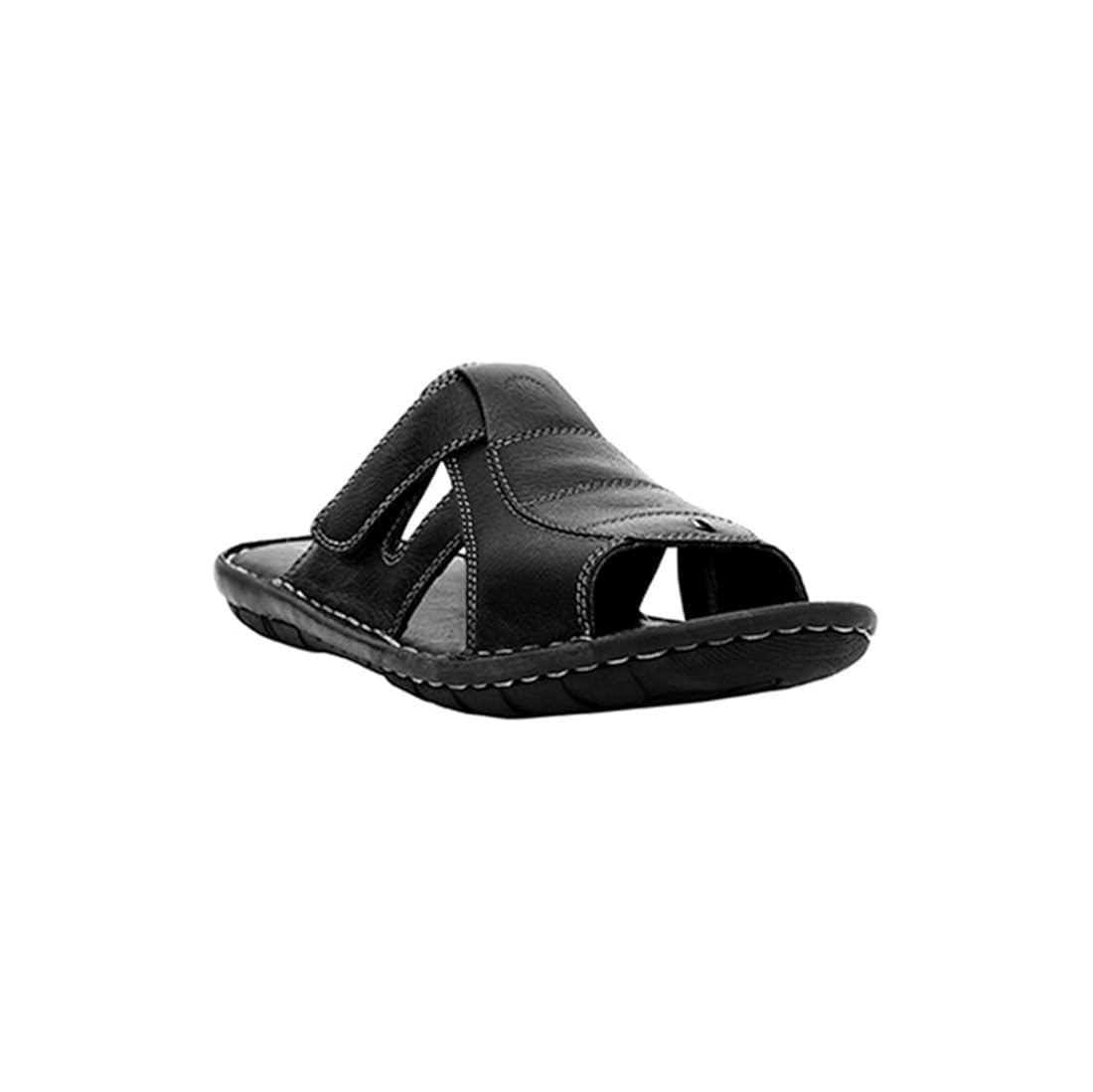 ventoland men's black leather sandals