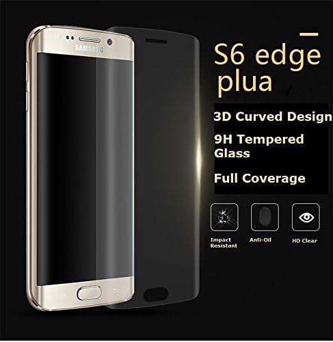 Samsung Galaxy S6 Edge Plus Screen Protector HD Clear, Premium 3D Curved Tempered Glass Screen Protector Full Coverage, Anti-Bubble Ultra HD Premium Shield (Transparent)