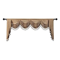 ELKCA Double-Sided Chenille Waterfall Valance for