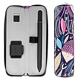 Apple Pencil Holder Case - MoKo Premium PU Leather Case Carrying Bag Sleeve Pouch Cover for Apple iPad Pro Pencil / Pen (with Built-in Pocket and Holder), Sea Fish