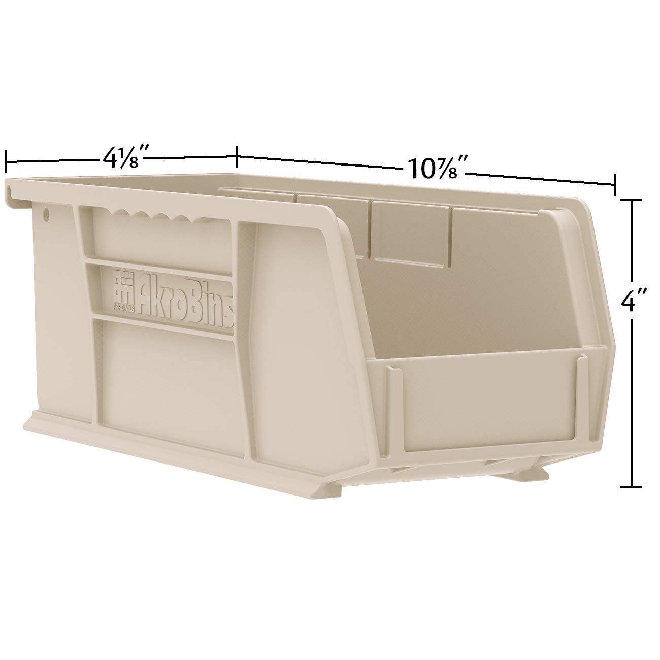 Akro-Mils 30224 AkroBins Plastic Storage Bins, Space-Saving Stackable Bins for Garage, Pantry, Craft Organization, 11
