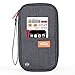 RFID Travel Passport Wallet and Credit Card Holder by FLYNOVA| Small Clutch with Zippered Pockets | Carry Money, Tickets, Documents | Includes Smartphone Pocket (Charcoal Grey)
