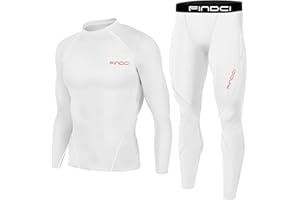 BADHUB Sports Running Set for Men,Compression Shirt + Pants Skin-Tight Long Sleeves Quick Dry Fitness Tracksuit Gym