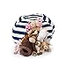 T-Bugs Best Stuffed Animal Storage Bean Bag Chair, Premium Cotton Canvas Toy Organizer for Kids Bedroom, Perfect Storage Solution for Plush Toys, Blankets, Towels & Clothes (38
