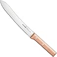 Opinel Parallele Bread Knife – Serrated, Curved Blade for Slicing Bread and Tough Rinds, High Carbon X50CrMoV15 Stainless Ste